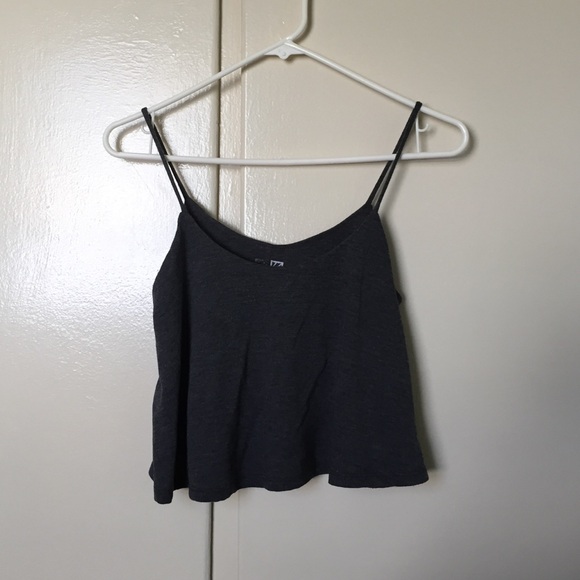 COPY - Grey Spagetti strap crop top - Picture 2 of 4